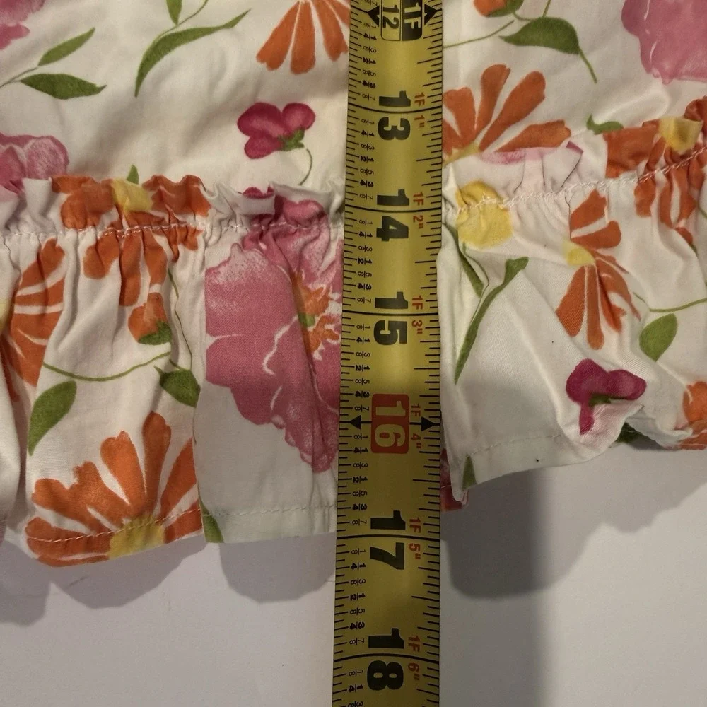 VTG Gymboree Island Fun 2005 Floral Sundress Tie Strap Ruffle Hem 12-18 Months⁠